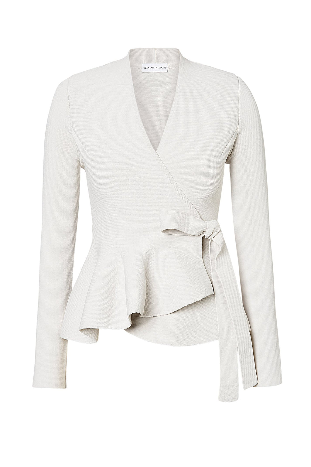 CREPE KNIT WRAP JACKET