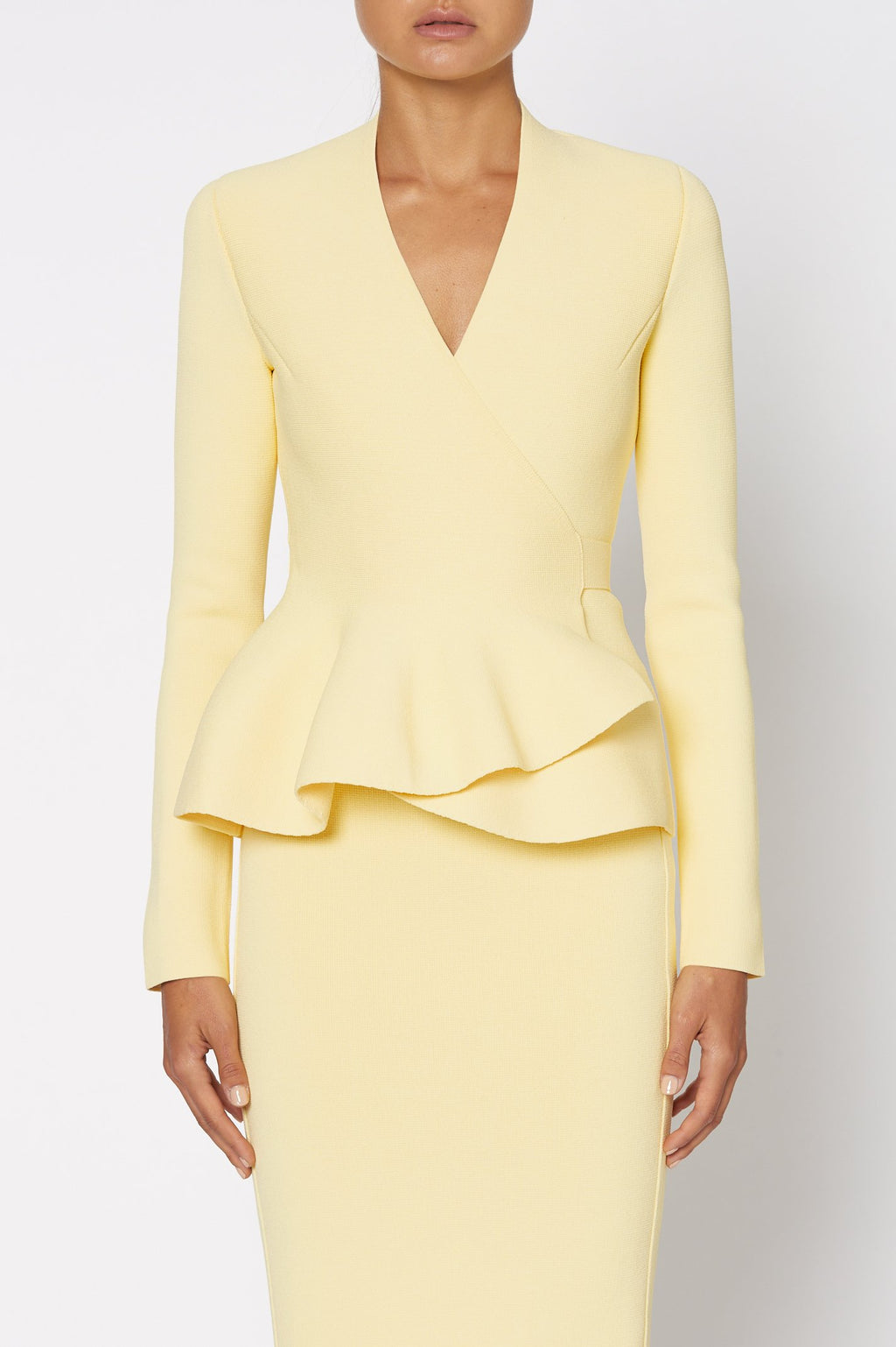 CREPE KNIT WRAP JACKET