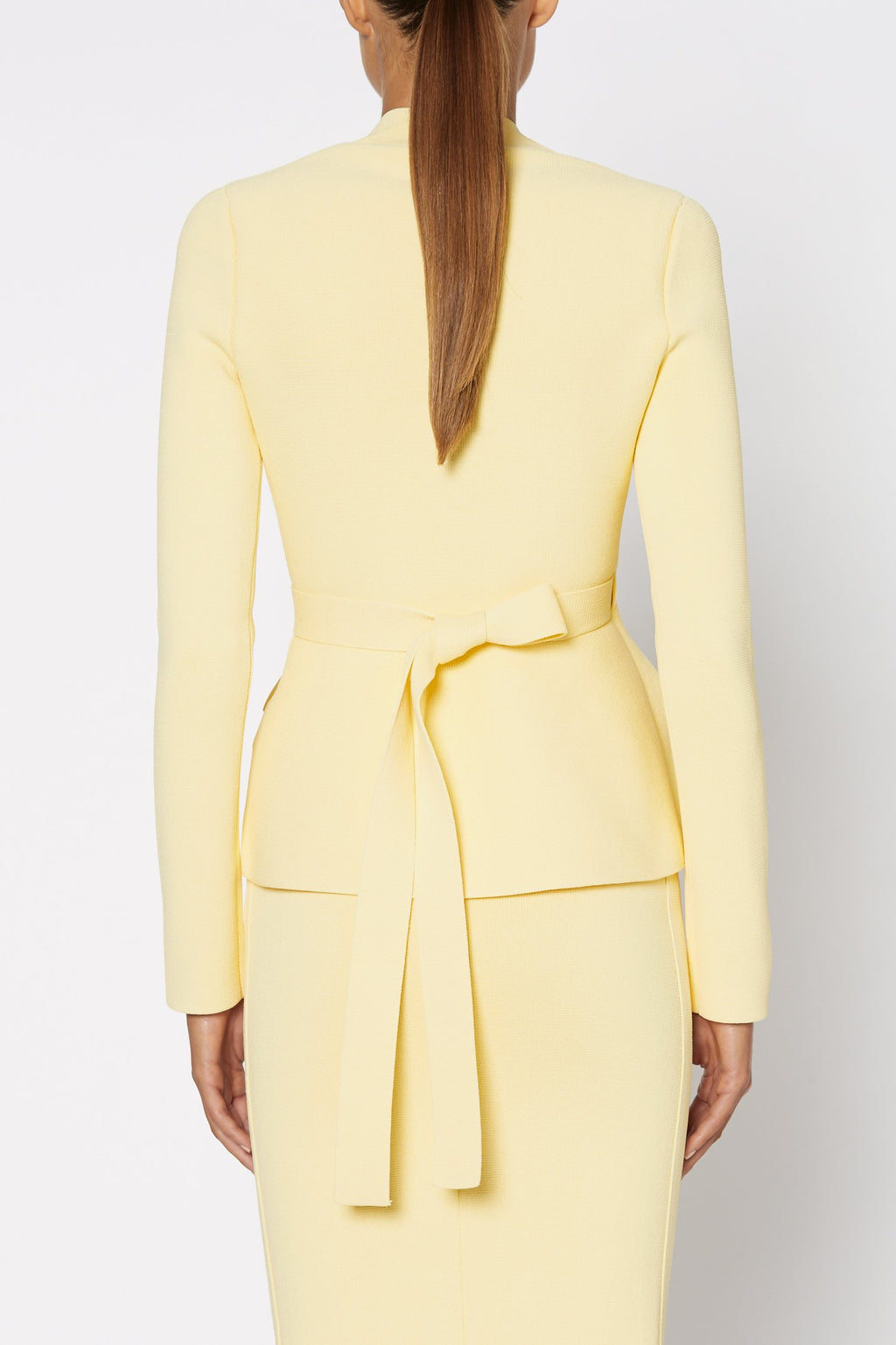 CREPE KNIT WRAP JACKET