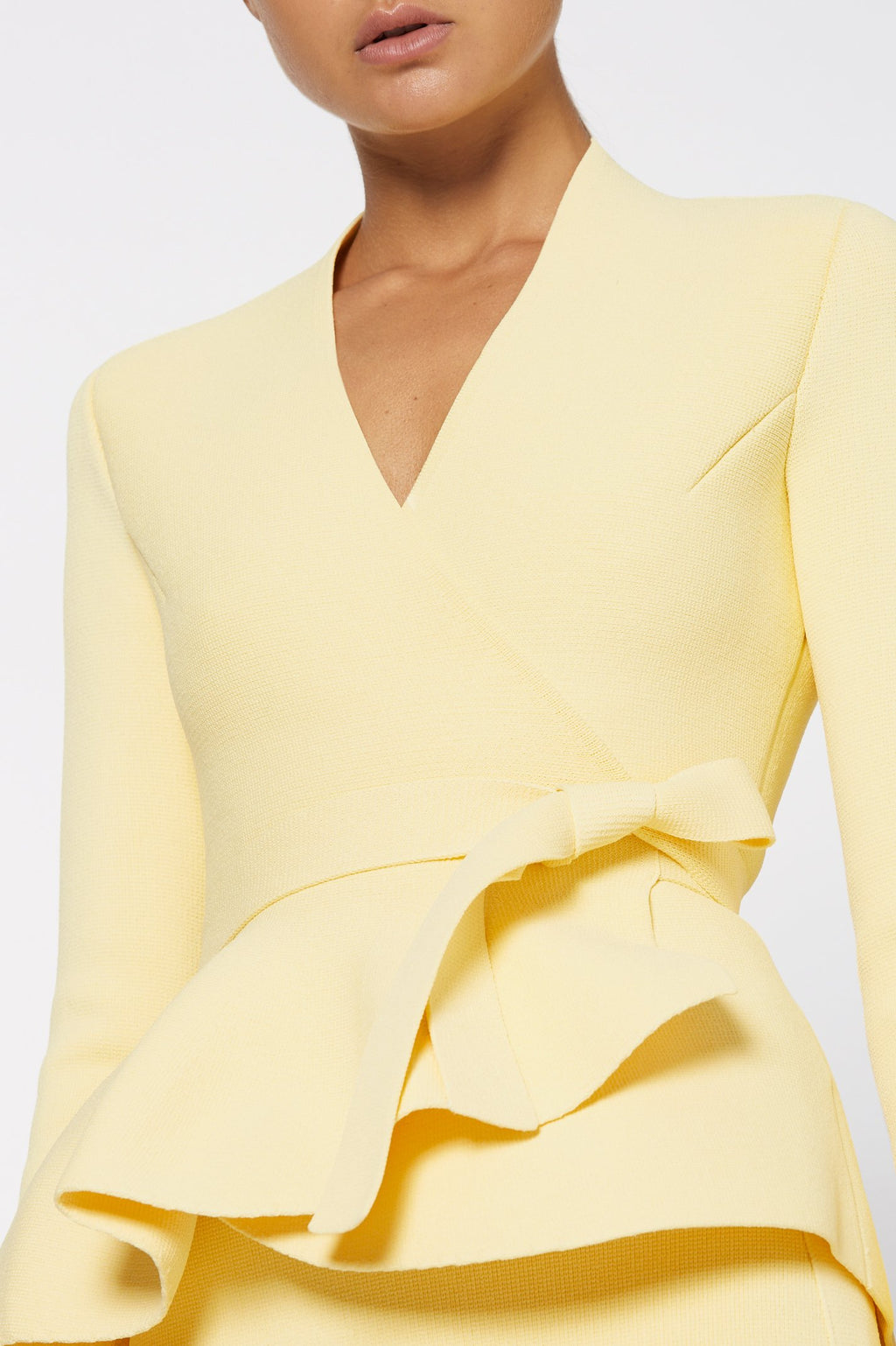 CREPE KNIT WRAP JACKET