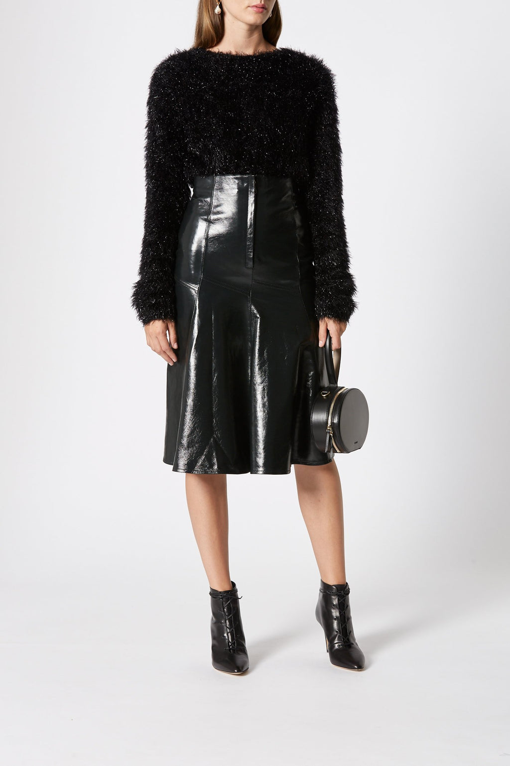 LEATHER PANEL SKIRT