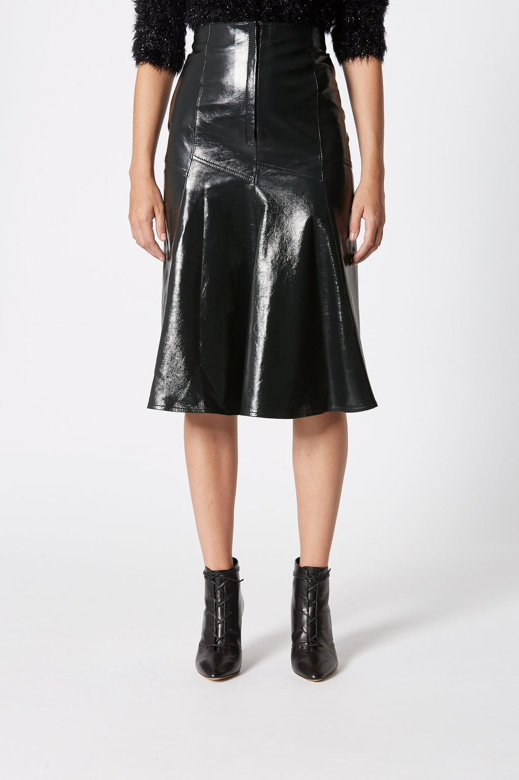LEATHER PANEL SKIRT