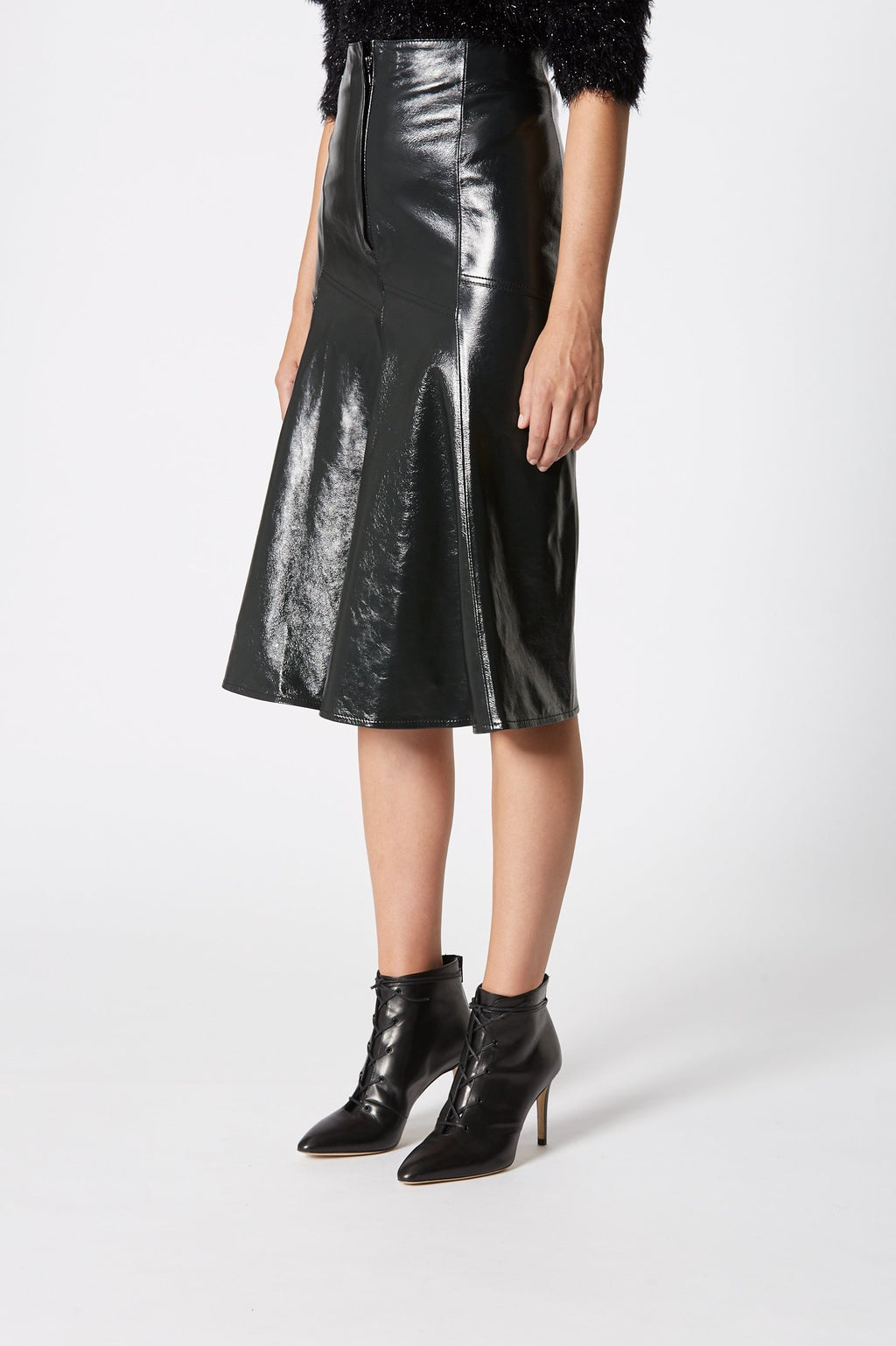 LEATHER PANEL SKIRT