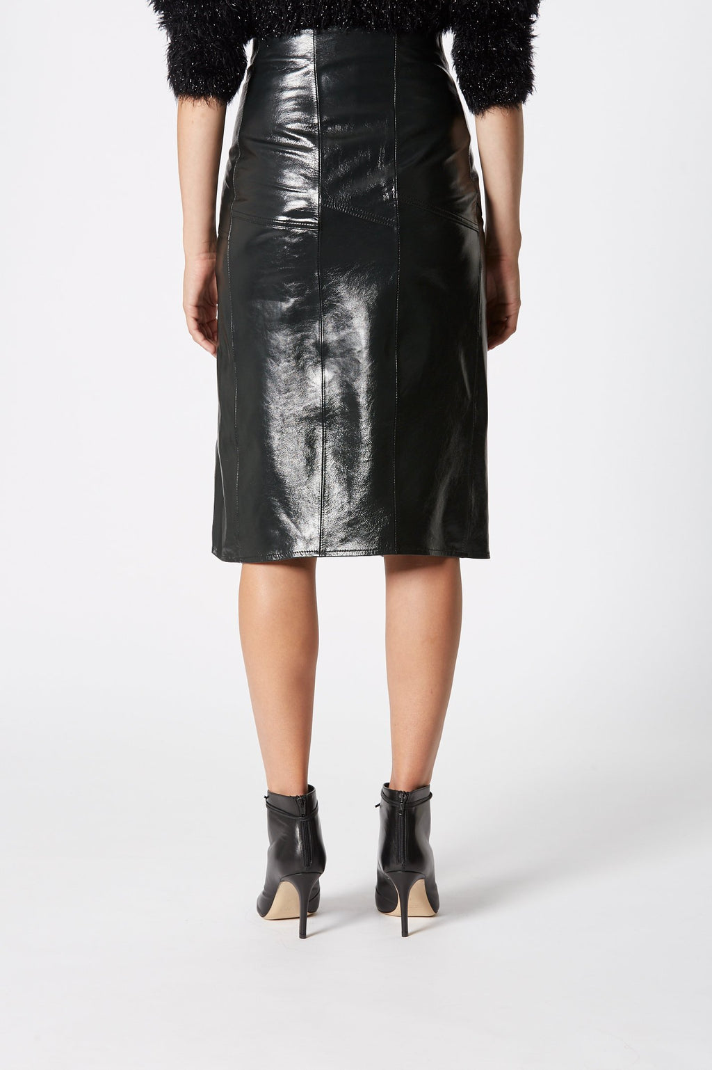 LEATHER PANEL SKIRT