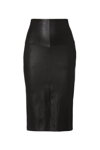 STRETCH LEATHER PENCIL SKIRT