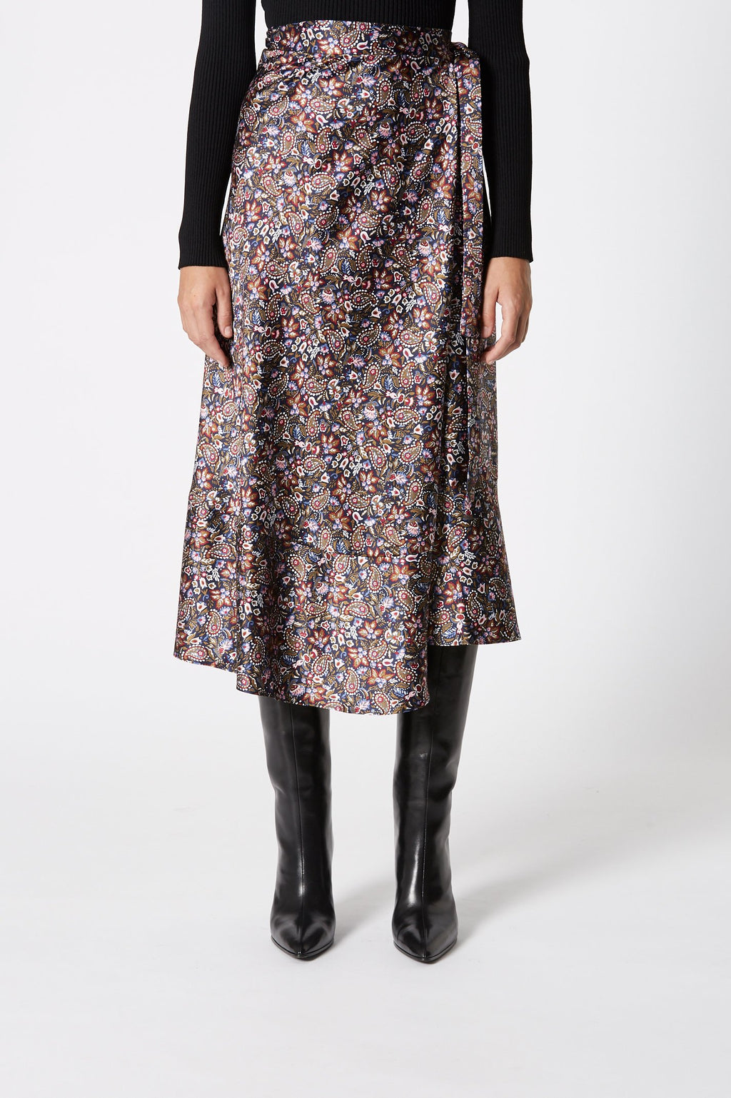 FLORAL WRAP SKIRT