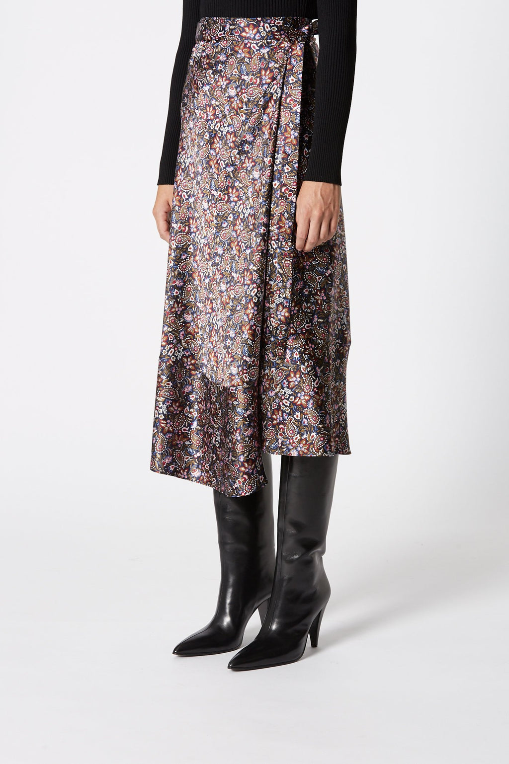 FLORAL WRAP SKIRT