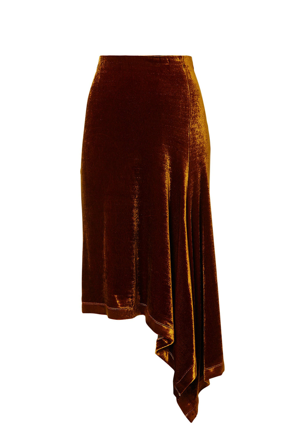 VELOUR DRAPED SKIRT