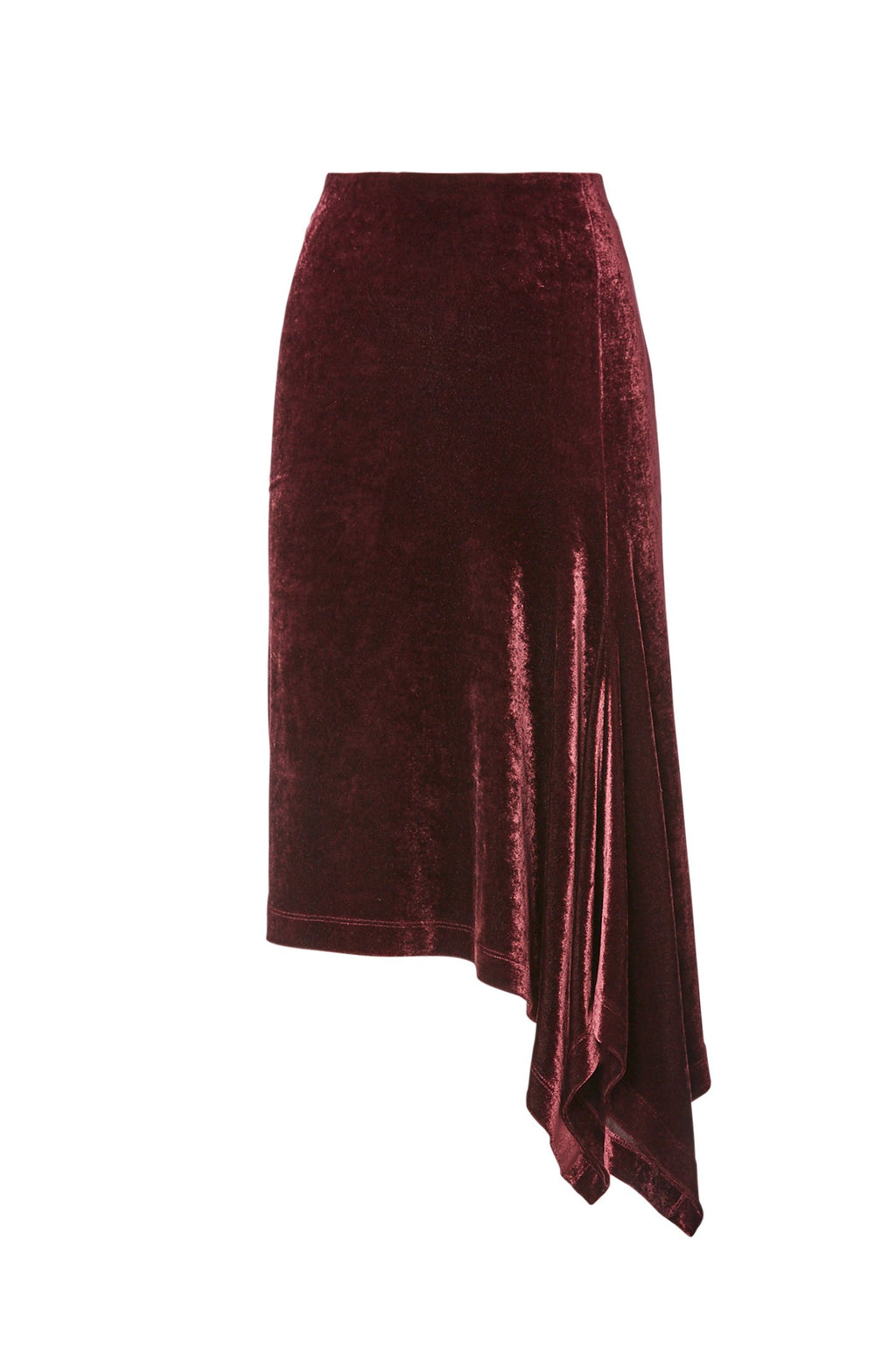 VELOUR DRAPED SKIRT