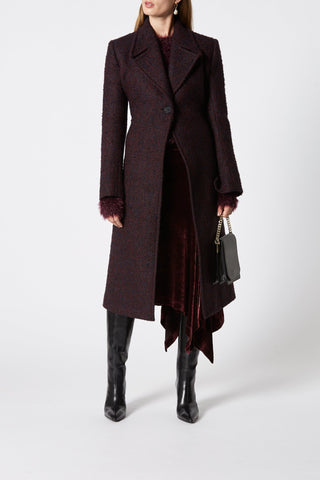 VELOUR DRAPED SKIRT