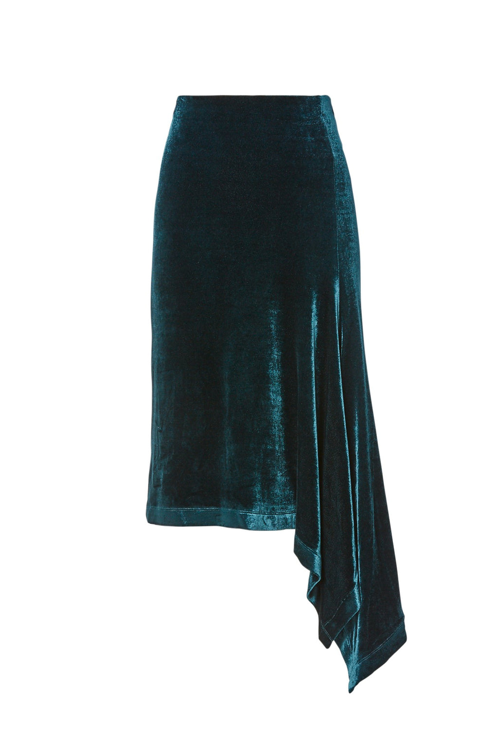 VELOUR DRAPED SKIRT