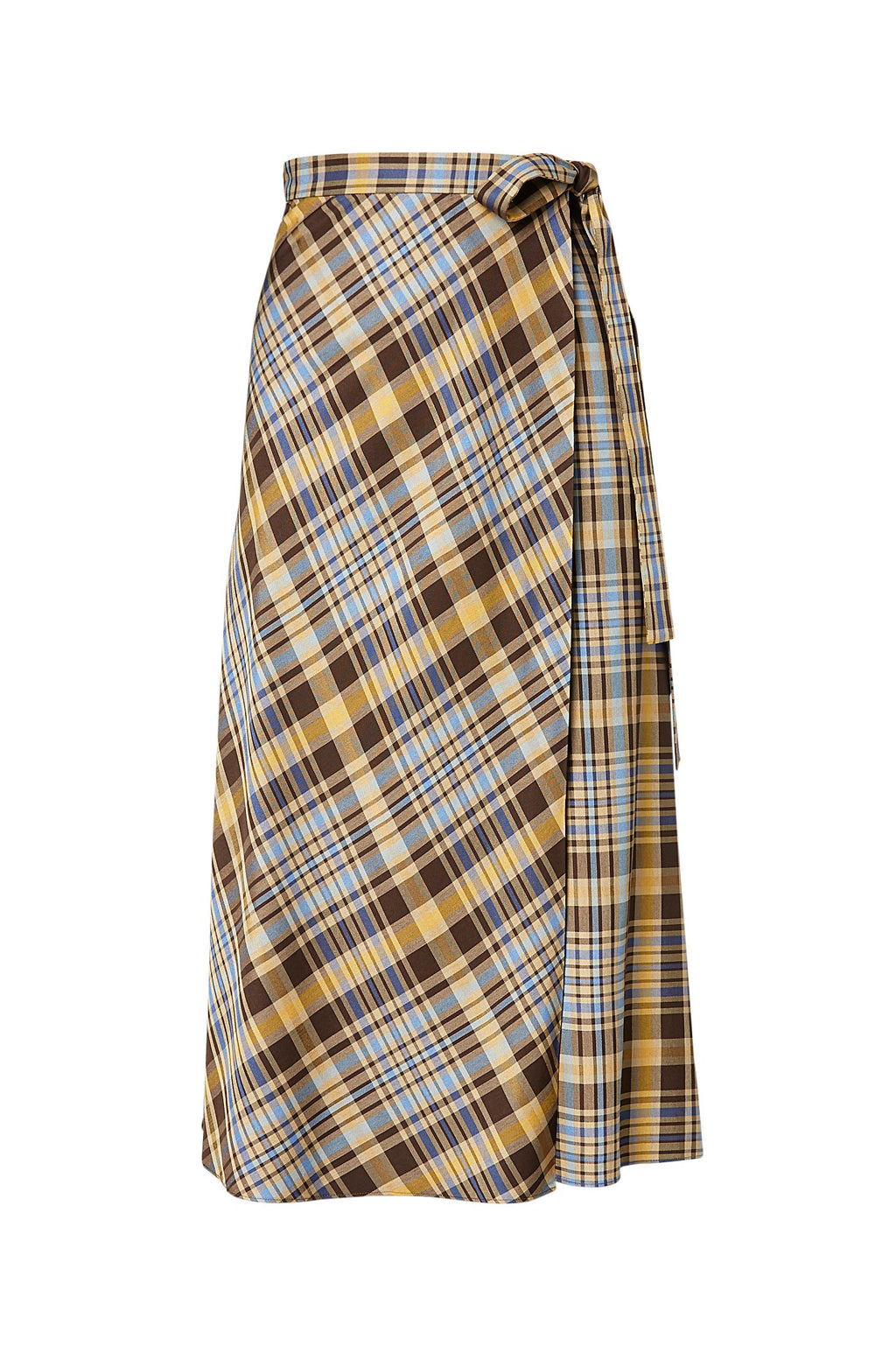 PLAID WRAP SKIRT