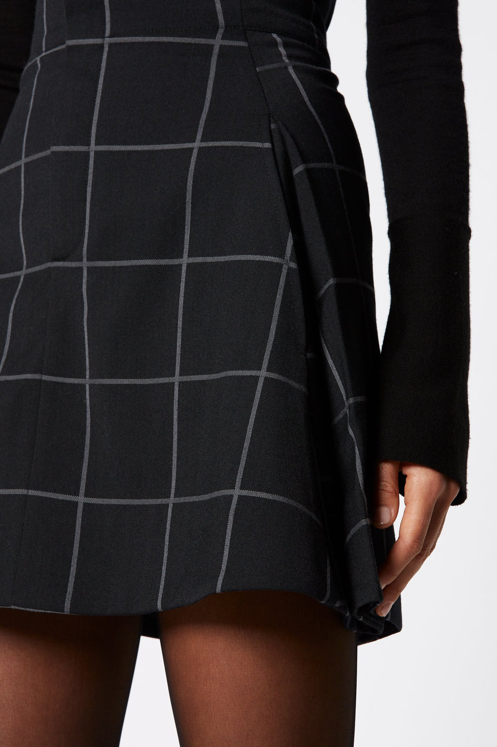 PLAID HIGH WAIST SKIRT
