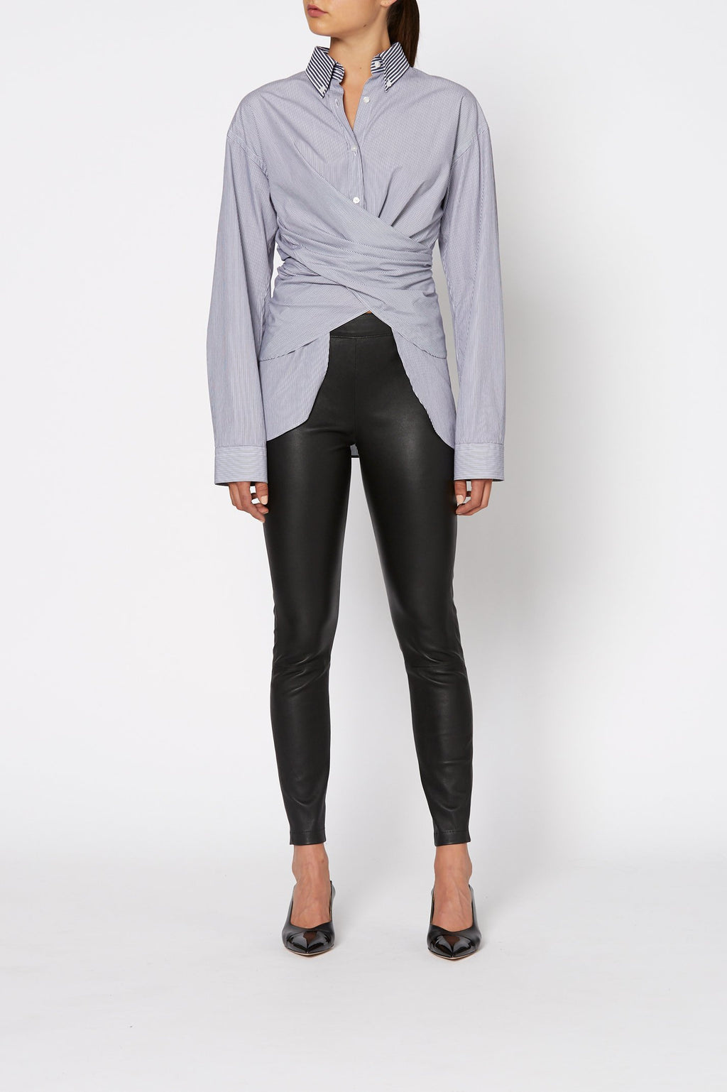 STR LEATHER TAILORED TROUSER