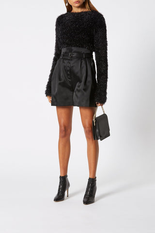 TECHNO SATIN PLEAT SHORT
