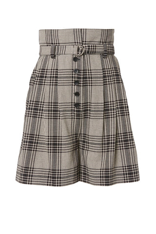 PLAID PLEAT SHORT