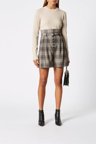 PLAID PLEAT SHORT