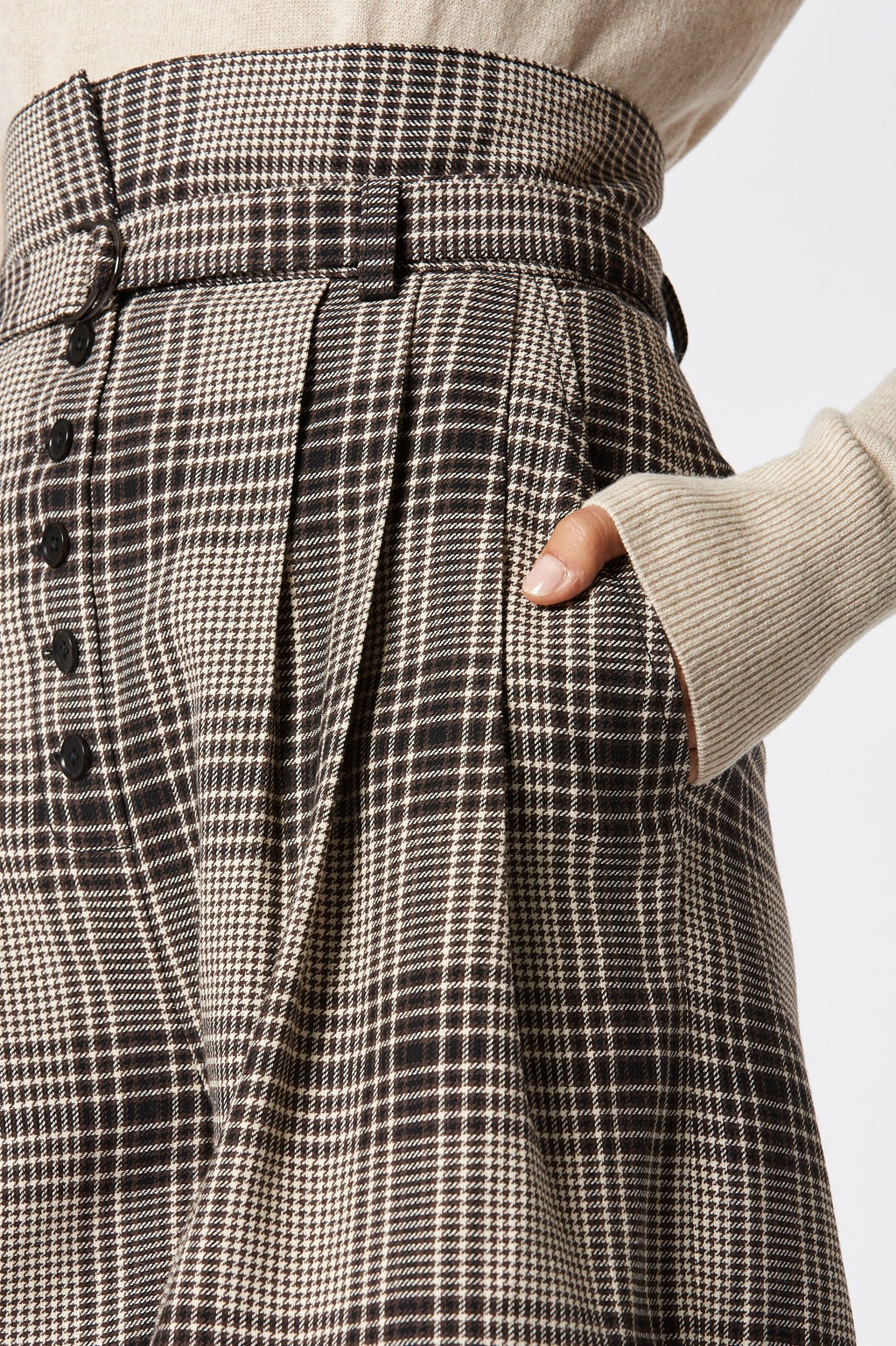 PLAID PLEAT SHORT