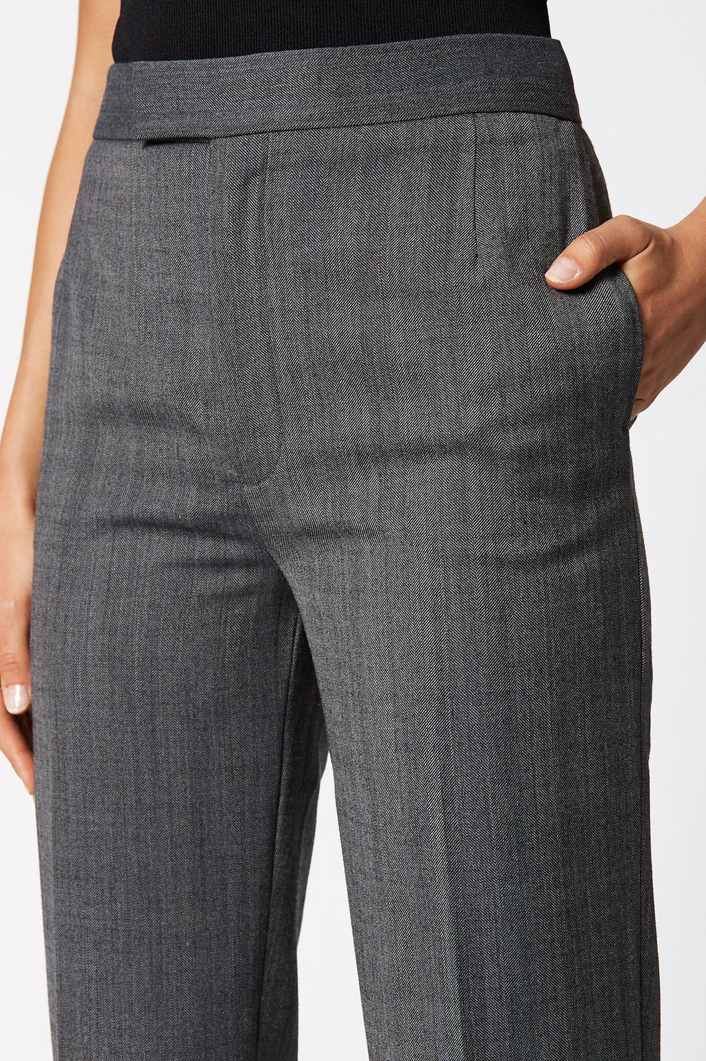 HERRINGBONE TAILORED TROUSER