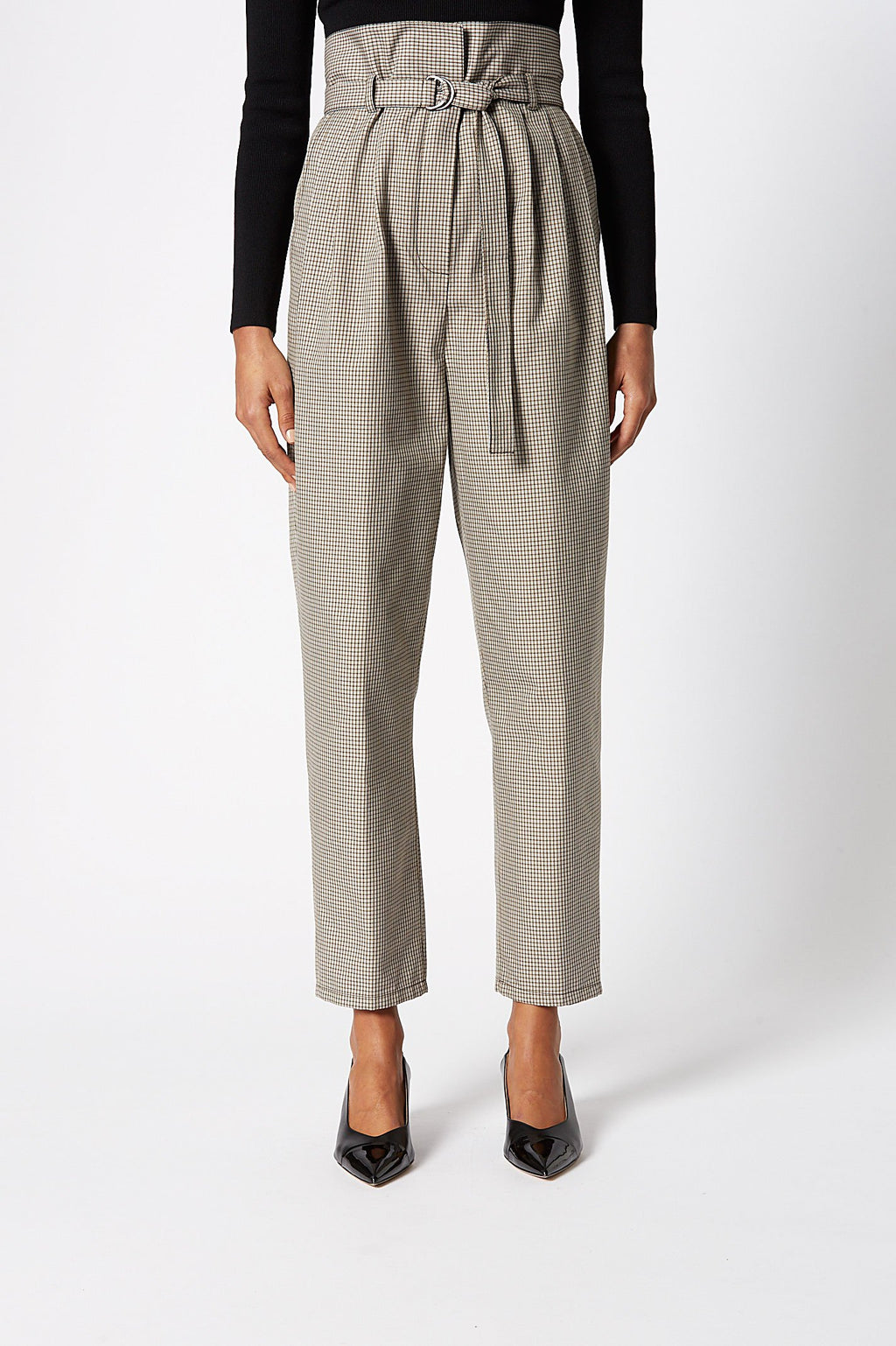 PLAID PLEAT TROUSER