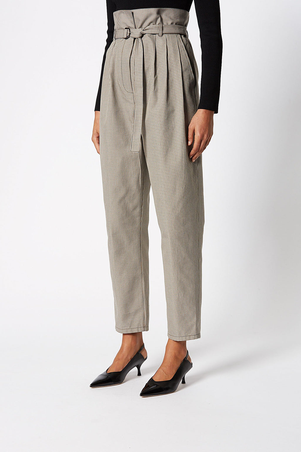 PLAID PLEAT TROUSER