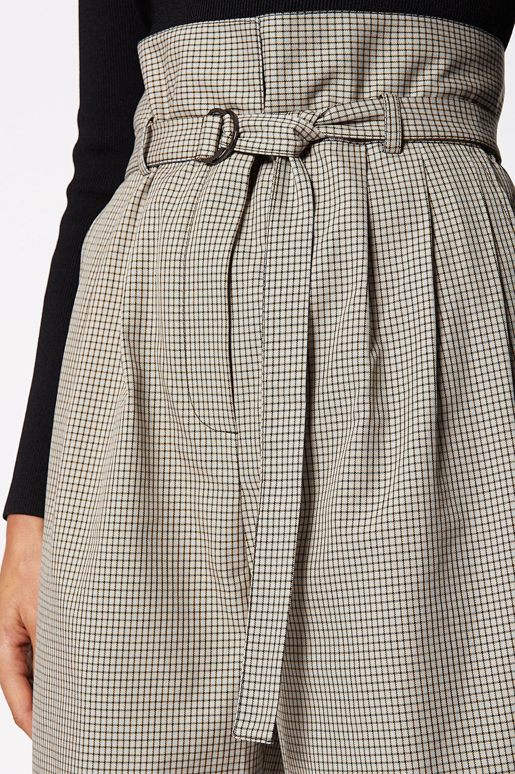 PLAID PLEAT TROUSER