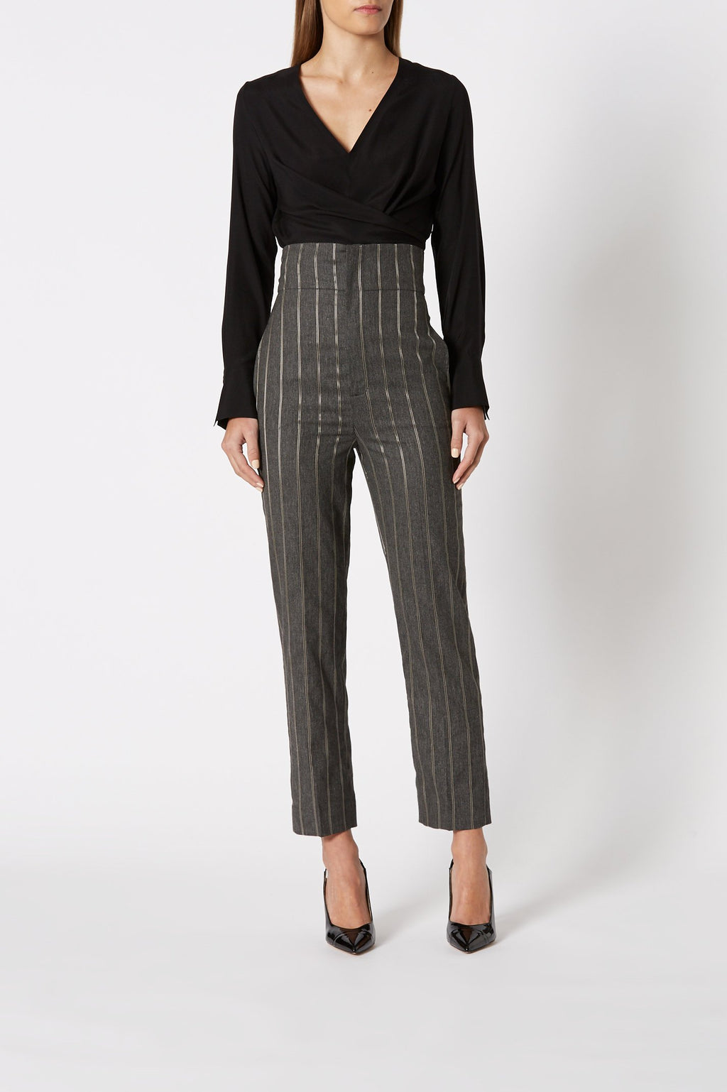 STRIPE HIGH WAIST TROUSER