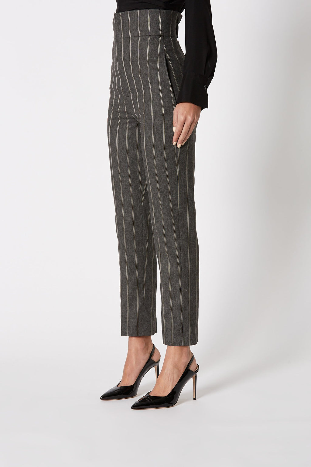 STRIPE HIGH WAIST TROUSER