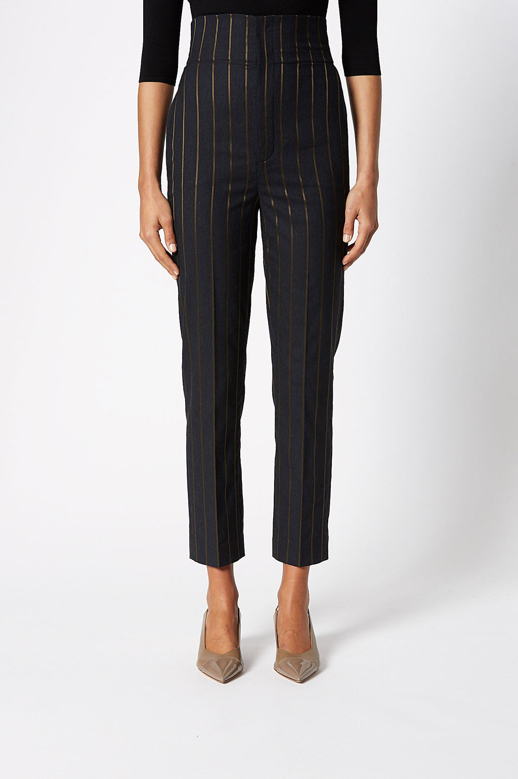STRIPE HIGH WAIST TROUSER
