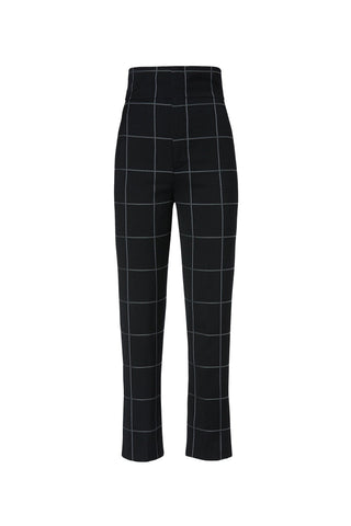 PLAID HIGH WAIST TROUSER