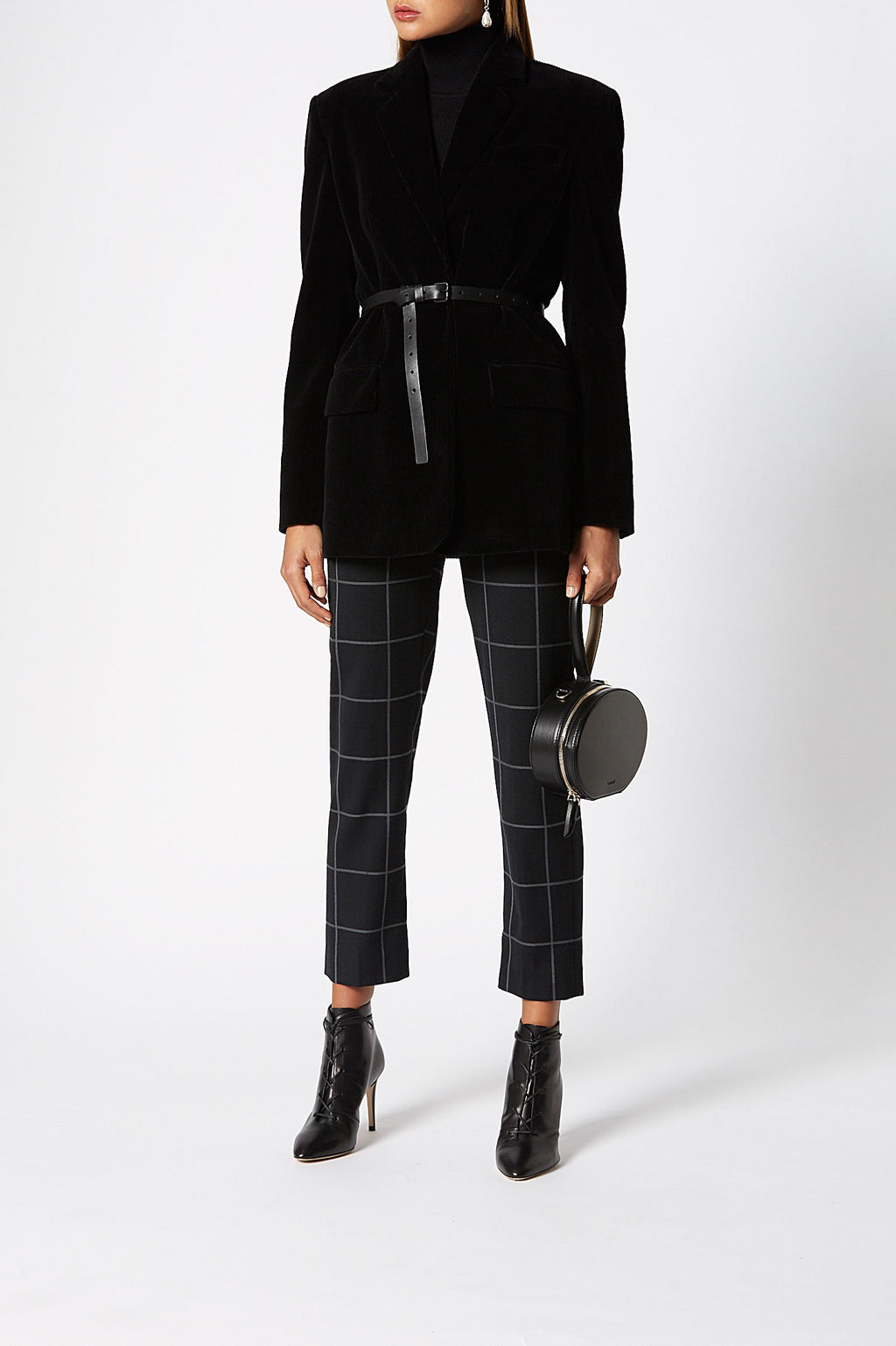 PLAID HIGH WAIST TROUSER