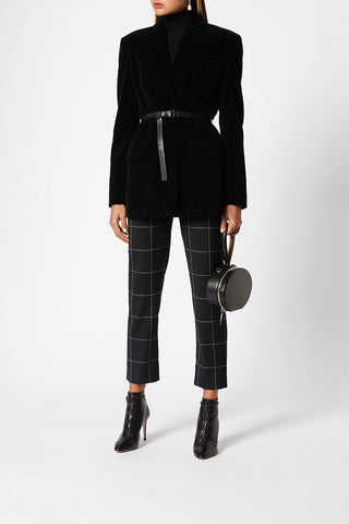 PLAID HIGH WAIST TROUSER