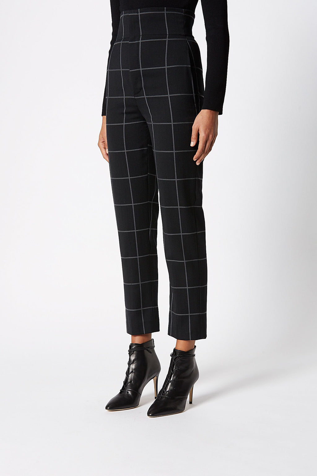 PLAID HIGH WAIST TROUSER