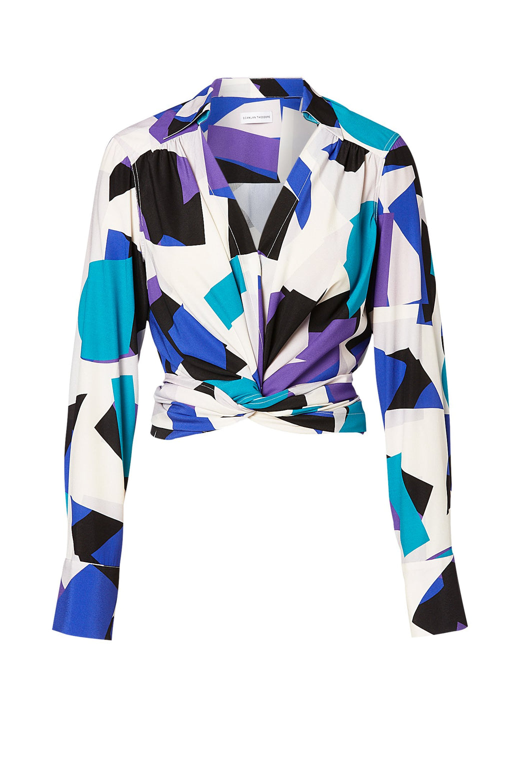 SILK BLOCK PRINT BLOUSE
