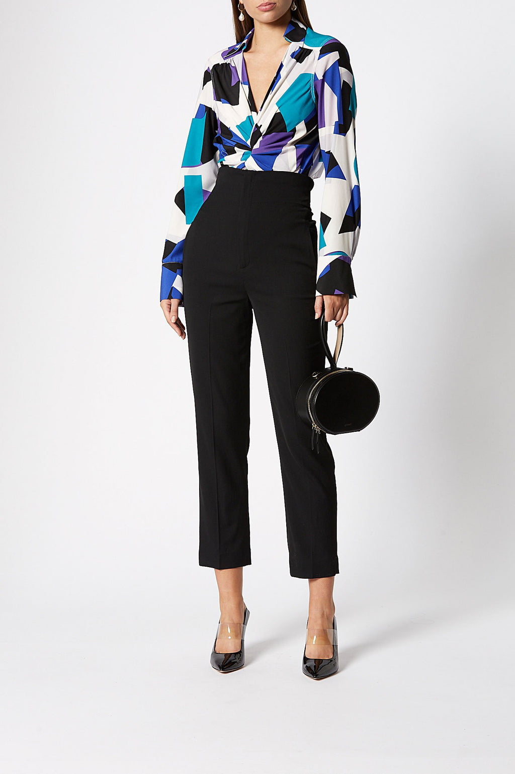 SILK BLOCK PRINT BLOUSE