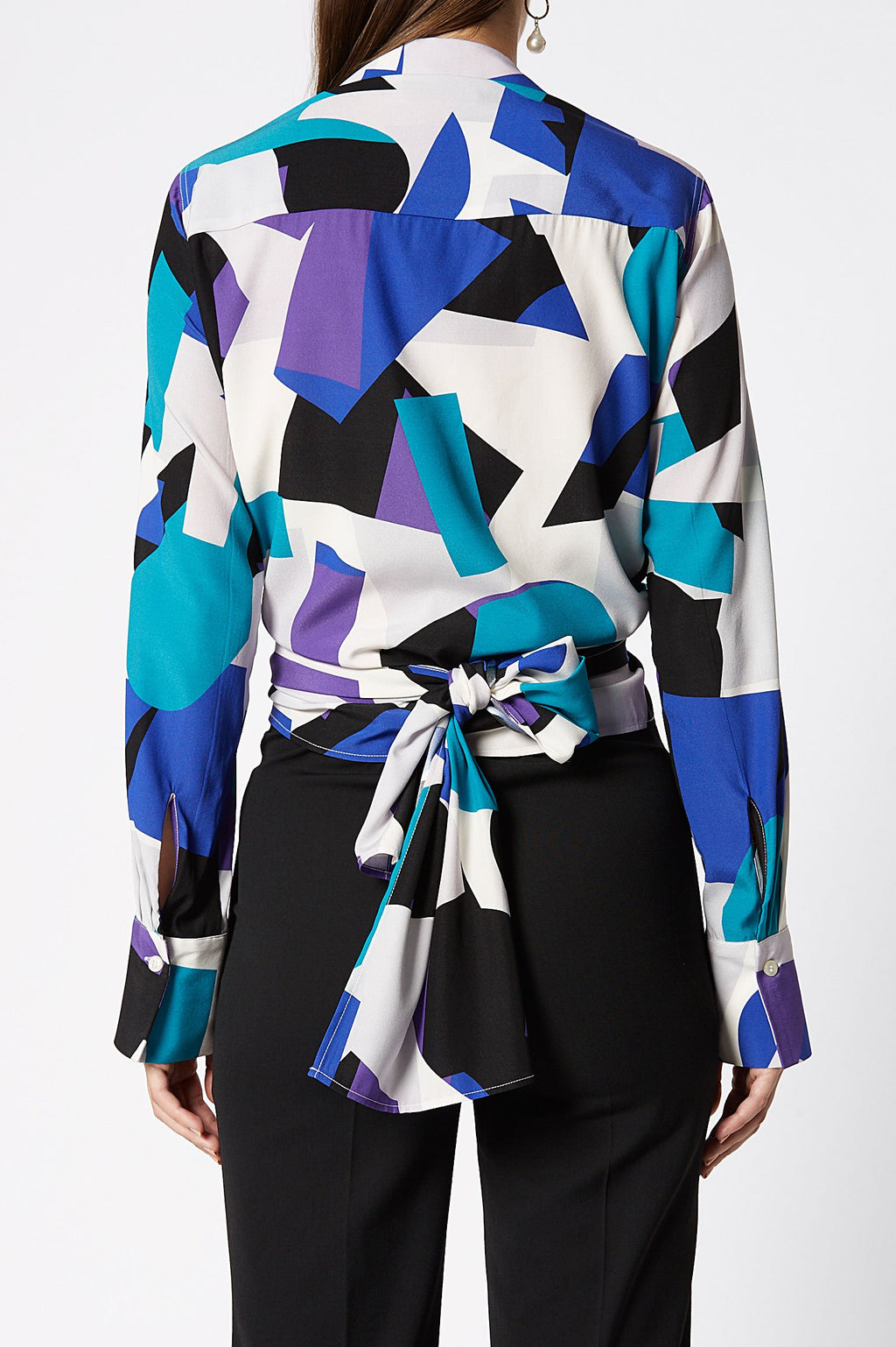 SILK BLOCK PRINT BLOUSE