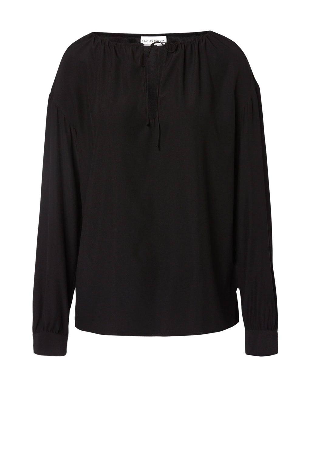 SILK GATHER NECK BLOUSE