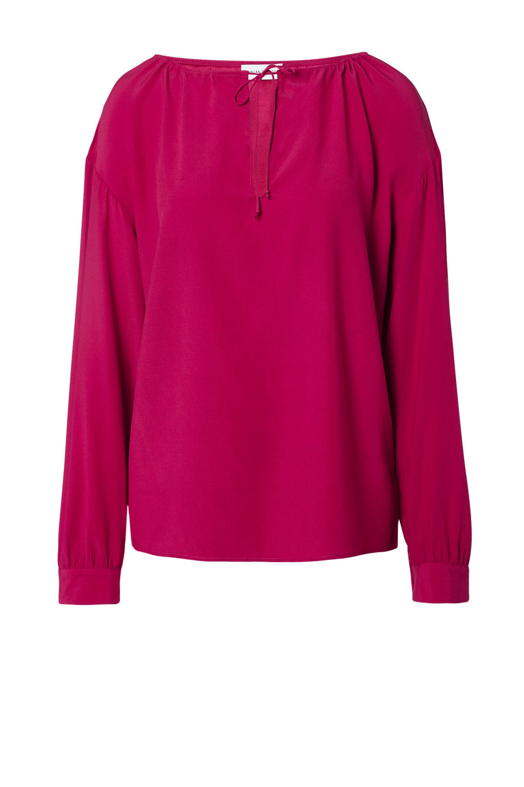 SILK GATHER NECK BLOUSE