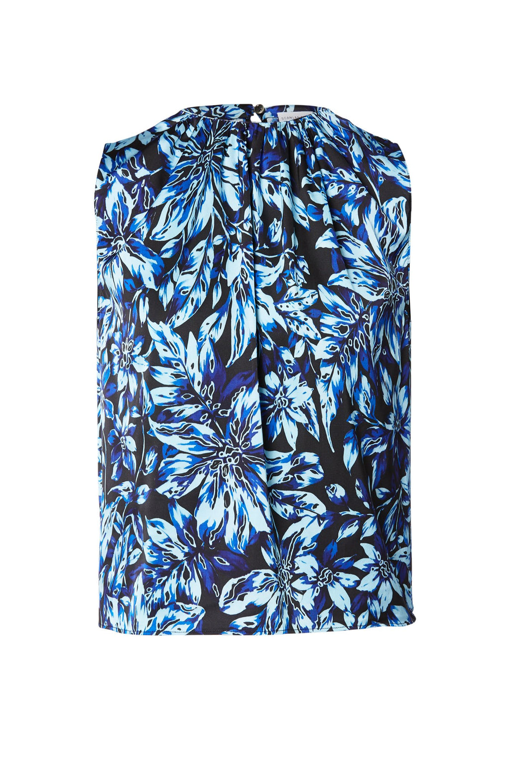 PRINTED GATHERED NECK TANK