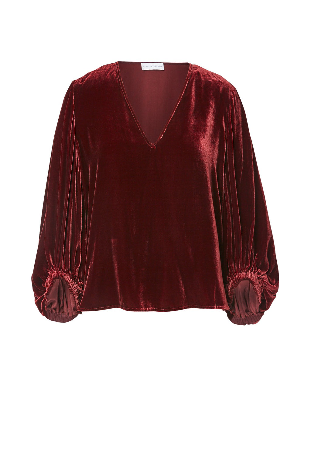 VELVET V NECK BLOUSE