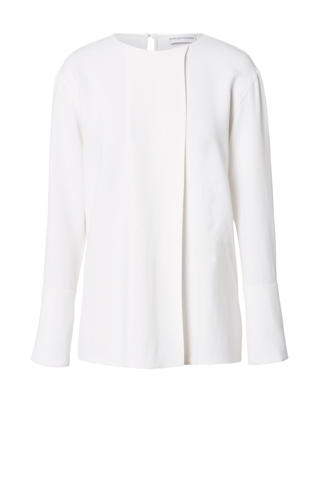 CREPE CUFFED BLOUSE