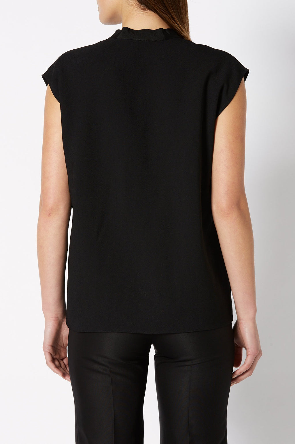 CREPE TIE NECK TANK