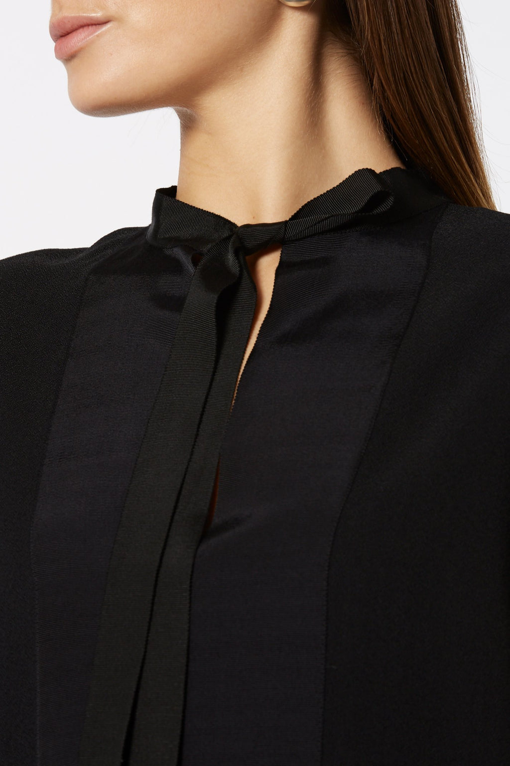 CREPE TIE NECK TANK