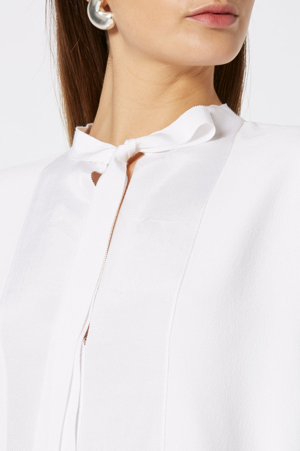 CREPE TIE NECK TANK