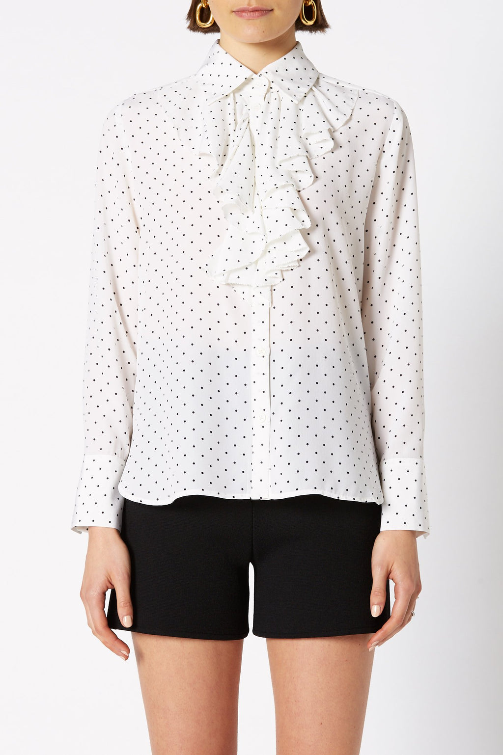 CDC SPOT RUFFLE BLOUSE