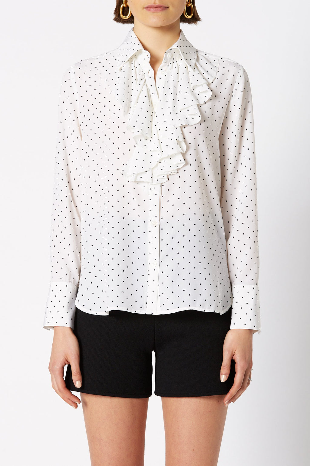 CDC SPOT RUFFLE BLOUSE
