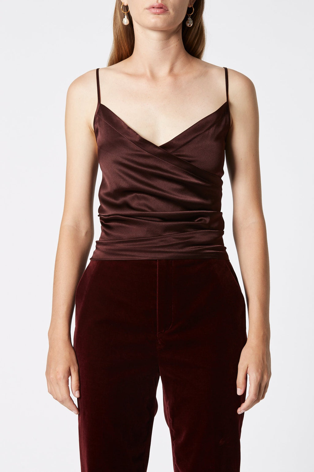 SILK WRAP CAMISOLE