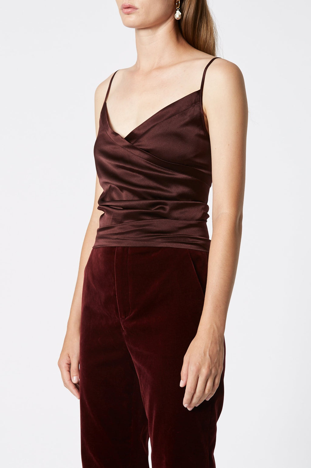 SILK WRAP CAMISOLE