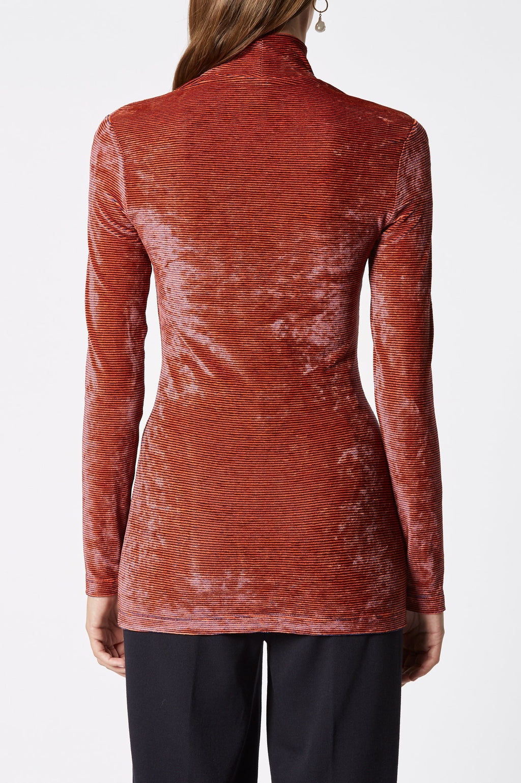 STRIPE VELOUR TOP
