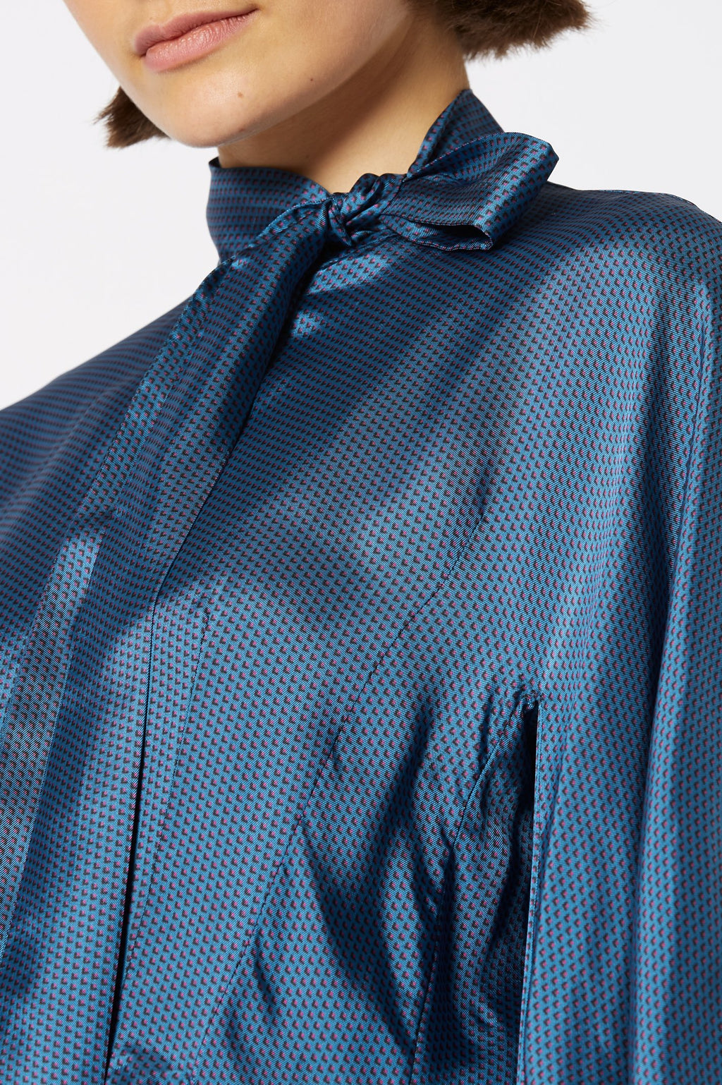 PRINTED TWILL BLOUSE
